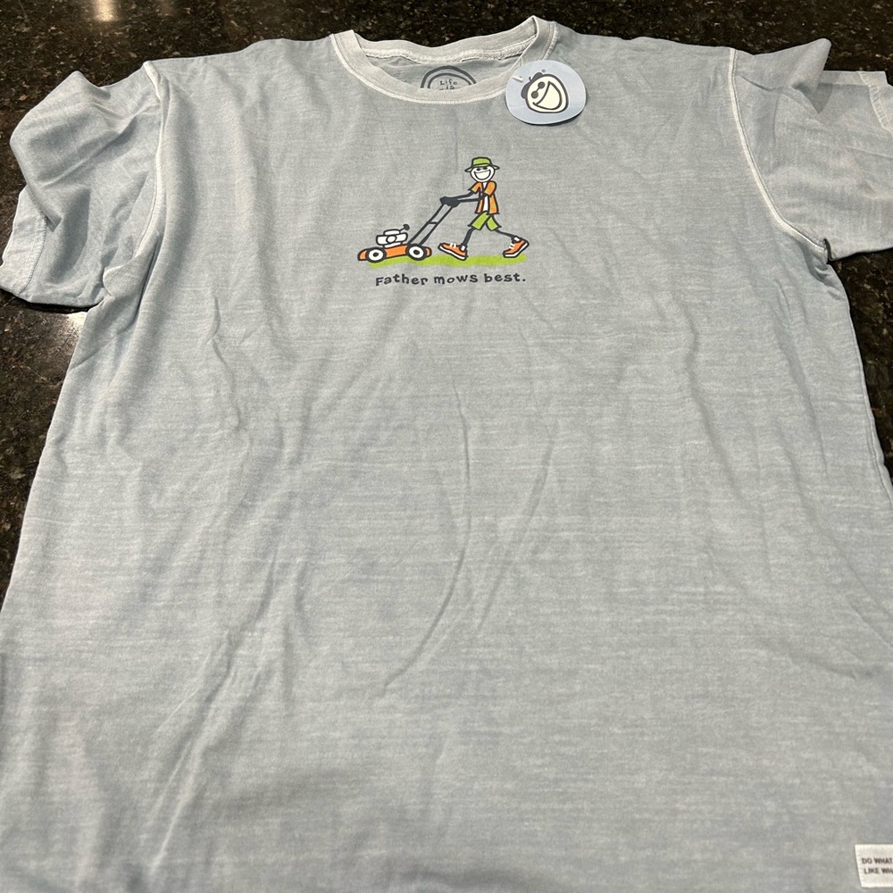Life Is Good Light Blue Tee with Graphic